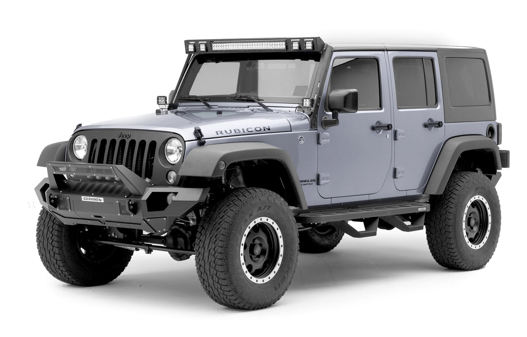 Wlf-Windshield-Light-Frame-For-Jeep-Jk---Fits-30-Light-Bar-And-Four-3-Cubes