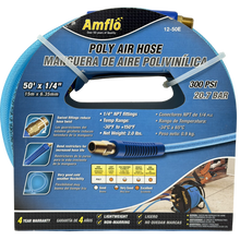 Load image into Gallery viewer, Amflo 12-50E Poly Air Hose, 1/4&quot; x 50&#39;, 300PSI - 1/4&quot; NPT