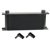 Derale 51682 16 Row Series 10000 Stack Plate Oil Fluid Cooler, 90 degree swivel -10AN