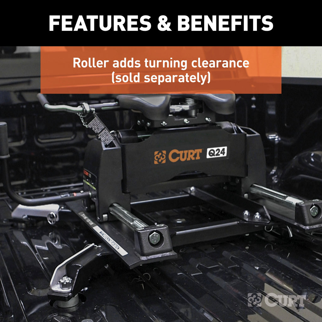 CURT 16022 Puck System 5th Wheel Roller Adapter; 24K; Select Ram 2500; 3500; 6.5ft. Bed - Truck Part Superstore
