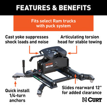 Load image into Gallery viewer, CURT 16685 A16 Sliding 5th Wheel Hitch; 16K; Select Ram 2500; 3500; 6.5ft. Bed Puck System - Truck Part Superstore