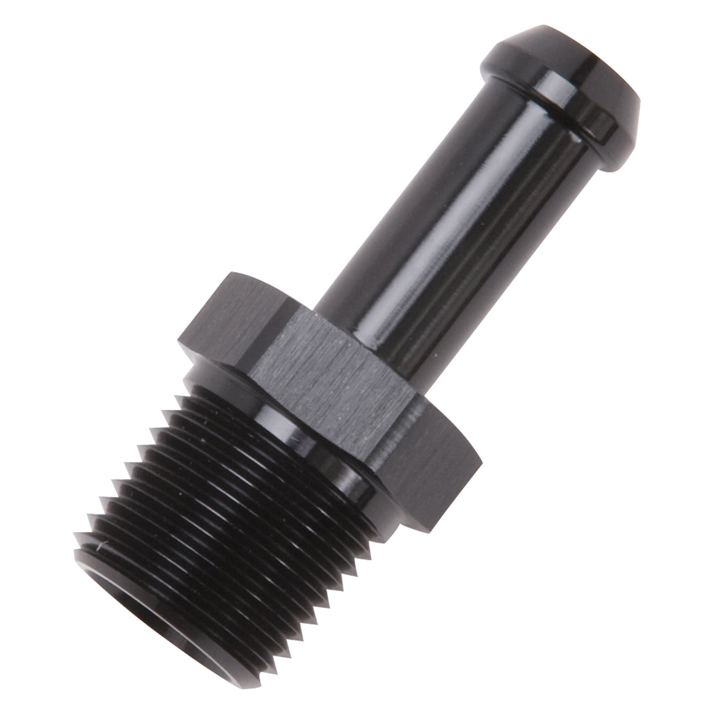 Hose-End-Straight-38In-Npt-To-38In-Barb-Black-Anodize