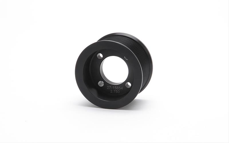 Edelbrock 15858 Edelbrock Competition Supercharger Pulley #15858 2.625 in. 10-Rib Black Anodized