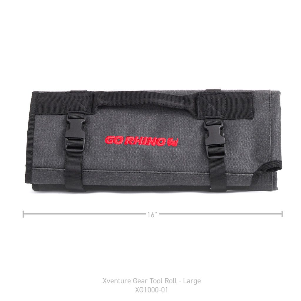 Xventure-Gear-Tool-Roll-Large-(7X7in.-Closed)-12Oz-Waxed-Canvas---Black
