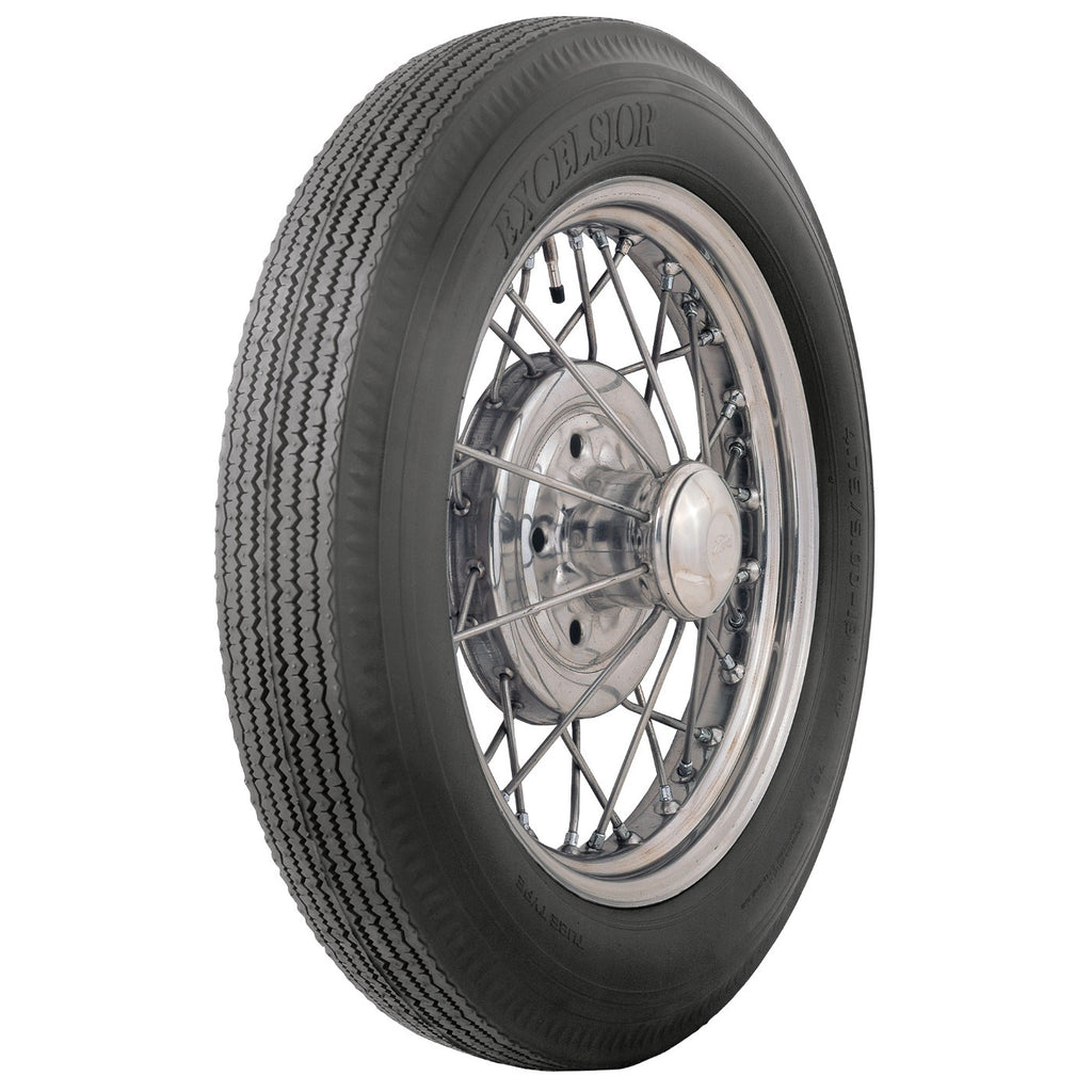 Coker 74525 450/475-21 EXCELSIOR BLACK for Select Chevrolet Capitol, Chevrolet National, Chevrolet Superior, Ford Model A, Ford Model T, Star Four