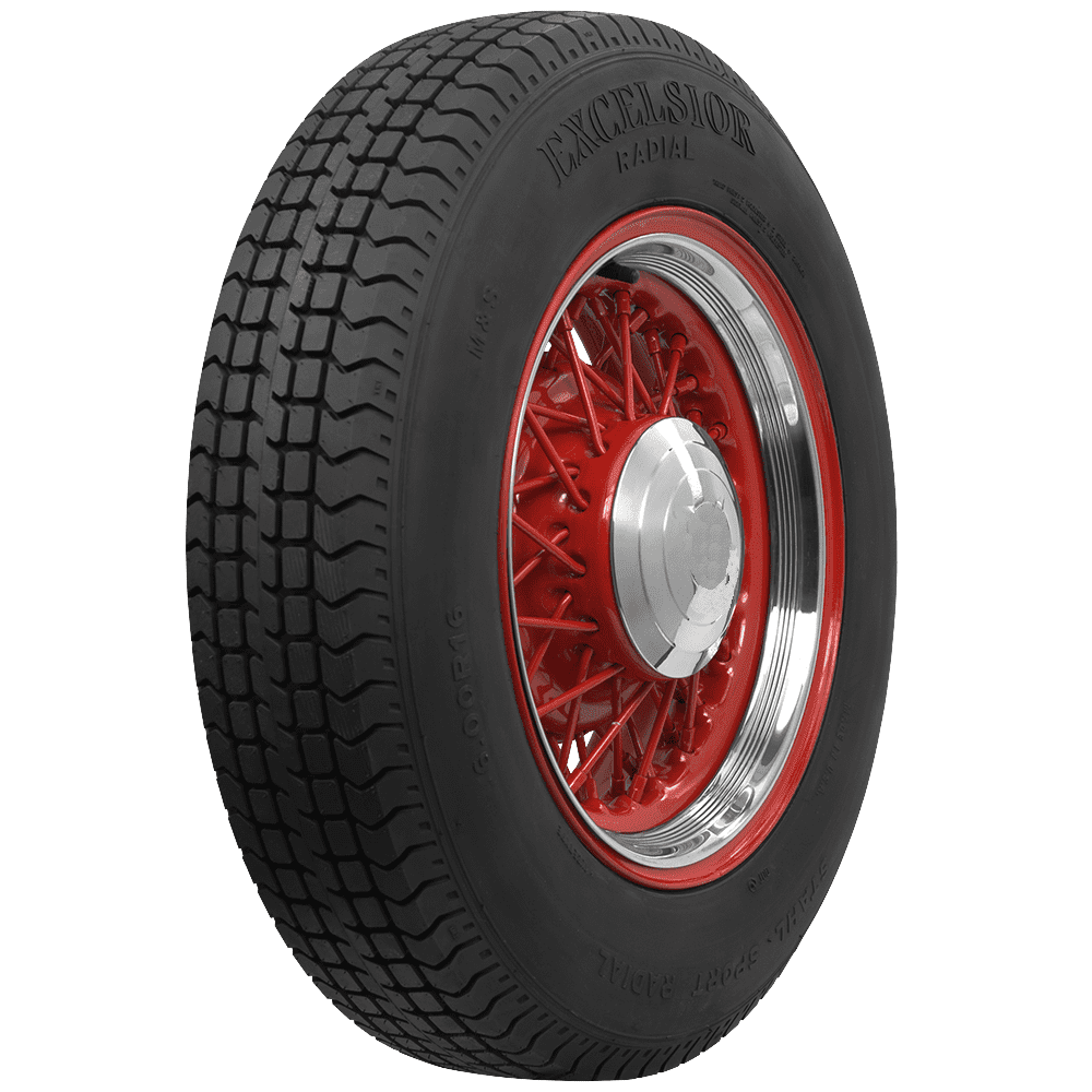 Coker 643498 600R16 EXCELSIOR STAHL SPORT RADIAL for Select Alfa Romeo 1900C, Alvis TA14, Aston Martin DB, Aston Martin DB2, Aston Martin DB2-4, Aston Martin DB4, BMW 507, Bristol 404, Bristol 406, Bristol 407, Bristol 408, Bristol 409, Chevrolet