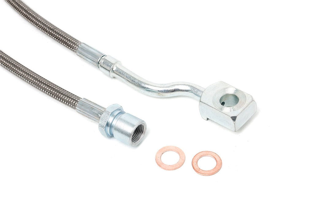 Rough Country 89370 Stainless Steel Brake Lines for Select Chevrolet Silverado 1500, Chevrolet Silverado HD, Chevrolet Silverado HD, Chevrolet Suburban, Chevrolet Suburban 1500, Chevrolet Tahoe, GMC Sierra 1500, GMC Sierra HD, GMC Sierra HD, GMC Yukon,