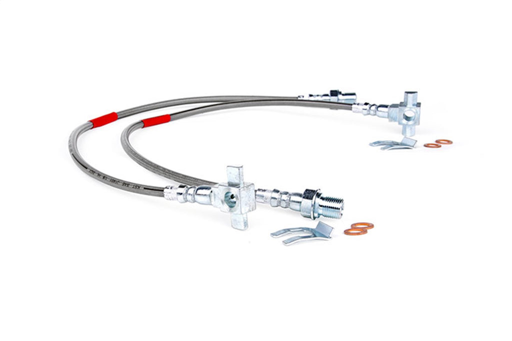 Rough Country 89340S Stainless Steel Brake Lines for Select Chevrolet Blazer, Chevrolet K10, Chevrolet K10 Pickup, Chevrolet K10 Suburban, Chevrolet K20, Chevrolet K20 Pickup, Chevrolet K20 Suburban, Chevrolet K30, Chevrolet K30 Pickup, Chevrolet K5