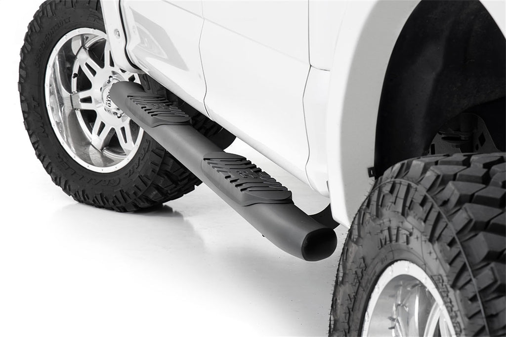 Rough Country 21005 Oval Nerf Step Bar for Select Ford F-150, Ford F-150 Lightning, Ford F-250 Super Duty, Ford F-350 Super Duty