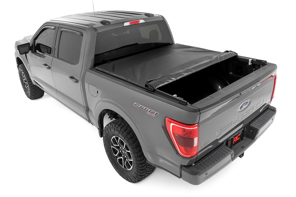 Rough Country 42225650 Soft Roll-Up Bed Cover for Select Ford F-150