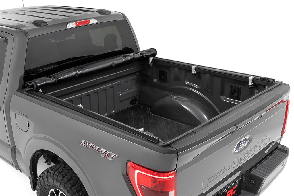 Rough Country 42225650 Soft Roll-Up Bed Cover for Select Ford F-150