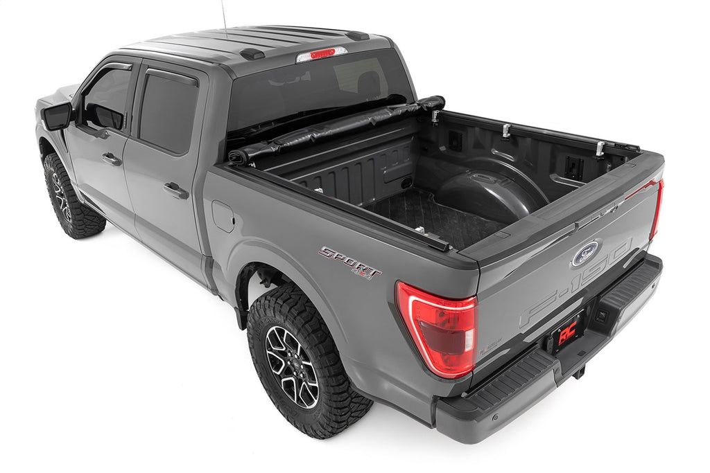 Rough Country 42220550 Soft Roll-Up Bed Cover for Select Ford F-150, Ford F-150 Lightning