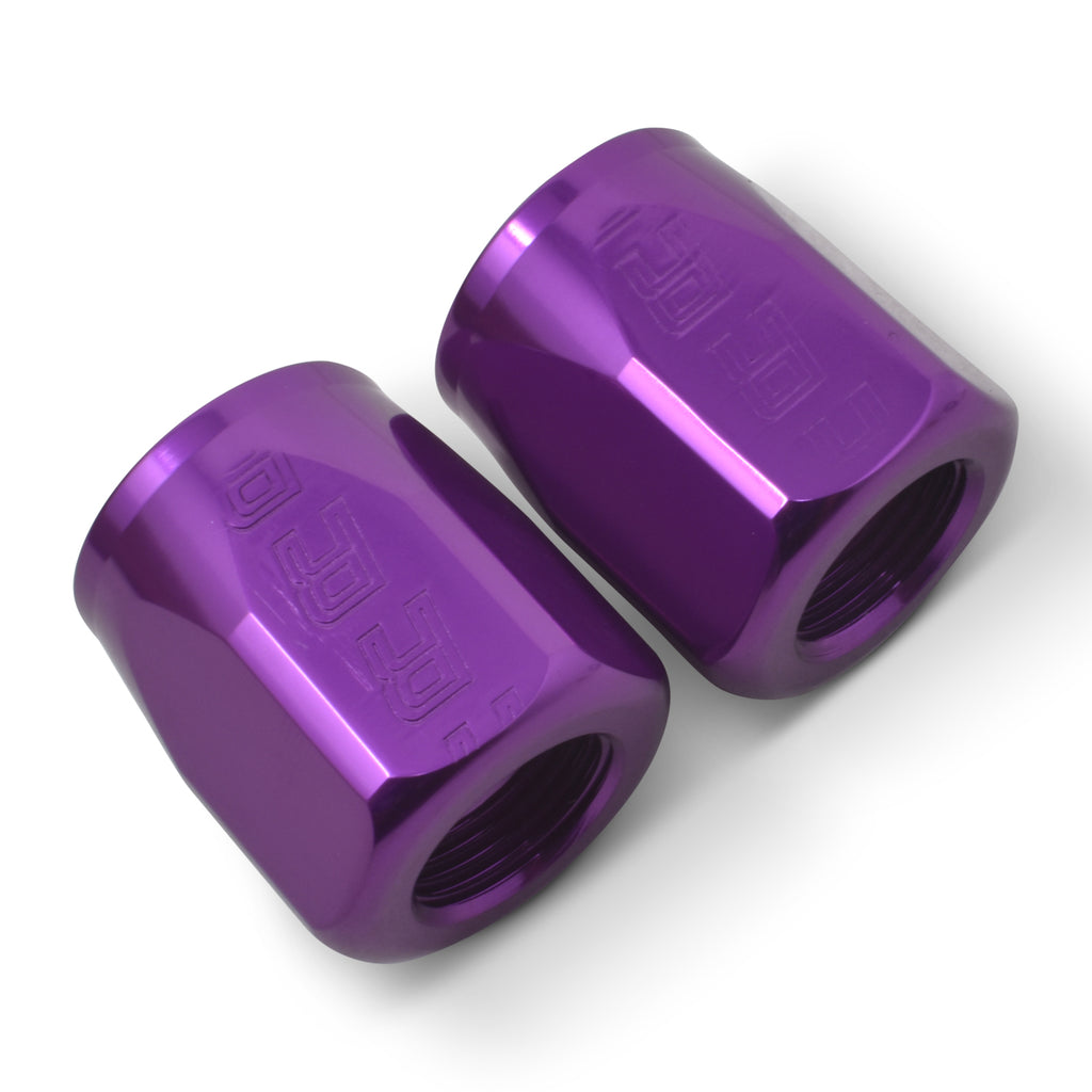 Performance-2-Piece--10-An-Anodized-Full-Flow-Swivel-Hose-End-Sockets-(Qty-2)---Purple