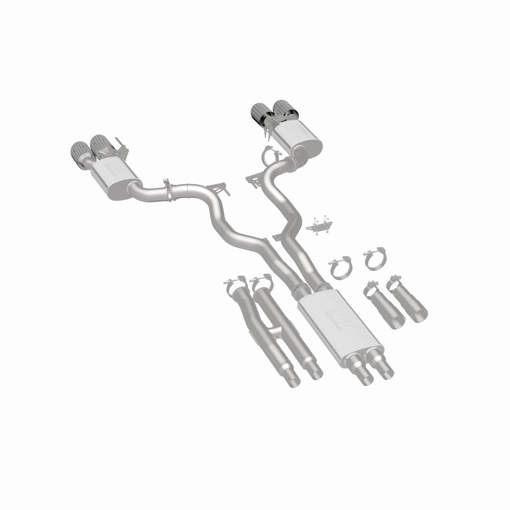 MagnaFlow Exhaust Products 19695 xMOD Series Carbon Fiber Tips Cat-Back System for Select Ford Mustang
