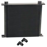 Derale 53480 34 Row Series 10000 Stack Plate Fluid Cooler, 90 degree swivel -10AN