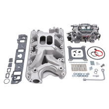 Load image into Gallery viewer, Manifold-And-Carb-Kit-Performer-Rpm-Air-Gap-Small-Block-Ford-351W-Natural-Finish