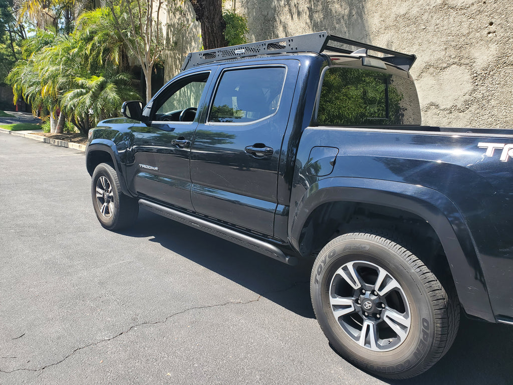 18-23-Toyota-Tacoma-4Door-Frame-Mount-Sliders---Textured-Black