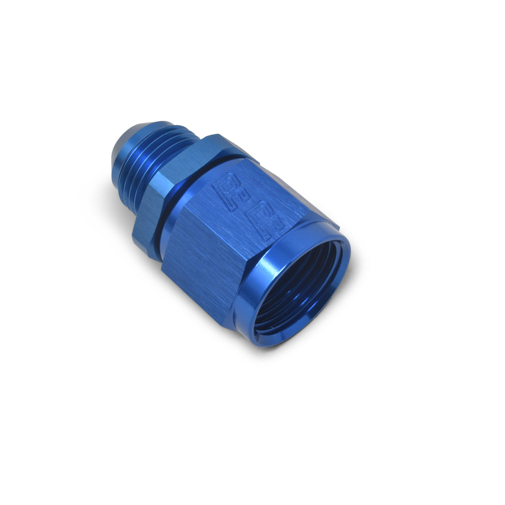 Performance-Blue-Anodized--6-Tube-Coupling-Nut-W-Flared-Reducer-To--4-An-Male