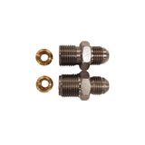 BORGESON 925128 GM Steering box adapters. Adapts O-ring or flare power steering boxes to a -6AN.