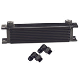 Derale 51080 10 Row Series 10000 Stack Plate Oil Fluid Cooler, 90 degree swivel -10AN