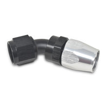 Load image into Gallery viewer, Performance--4-An-BlackSilver-45-Degree-Full-Flow-Hose-End