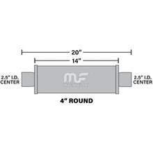 Load image into Gallery viewer, MagnaFlow Exhaust Products 10416 Straight-Through Performance Muffler; 2.5in. Center/Center; 4x14x4 Body