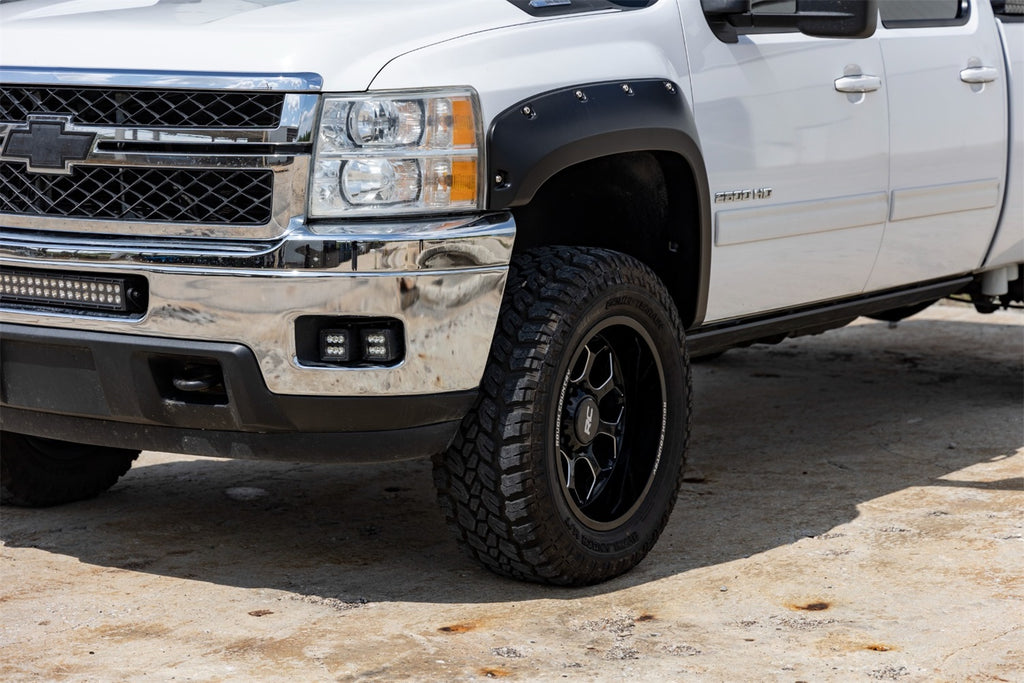 Rough Country F-C10714B-GCN Pocket Fender Flares for Select Chevrolet Silverado 1500, Chevrolet Silverado HD, Chevrolet Silverado HD