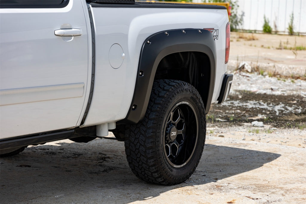 Rough Country F-C10714B-16 Pocket Fender Flares for Select Chevrolet Silverado 1500, Chevrolet Silverado HD, Chevrolet Silverado HD