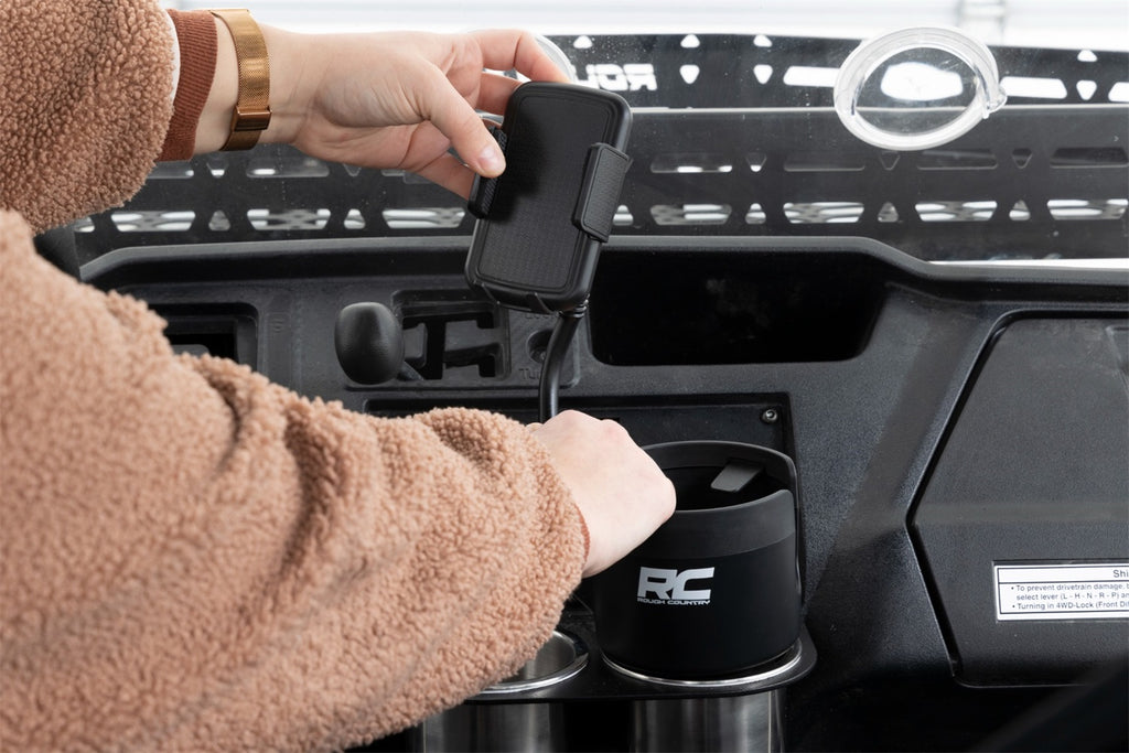 Rough Country J5054 Cup Holder for Select Honda SXS1000M3 Pioneer 1000, Honda SXS1000M3 Pioneer Deluxe, Honda SXS1000M3 Pioneer Forest, Honda SXS1000M3 Pioneer Trail, Honda SXS1000M5 Pioneer 1000-5, Honda SXS1000M5 Pioneer 1000-5 Deluxe, Honda SXS1000M5