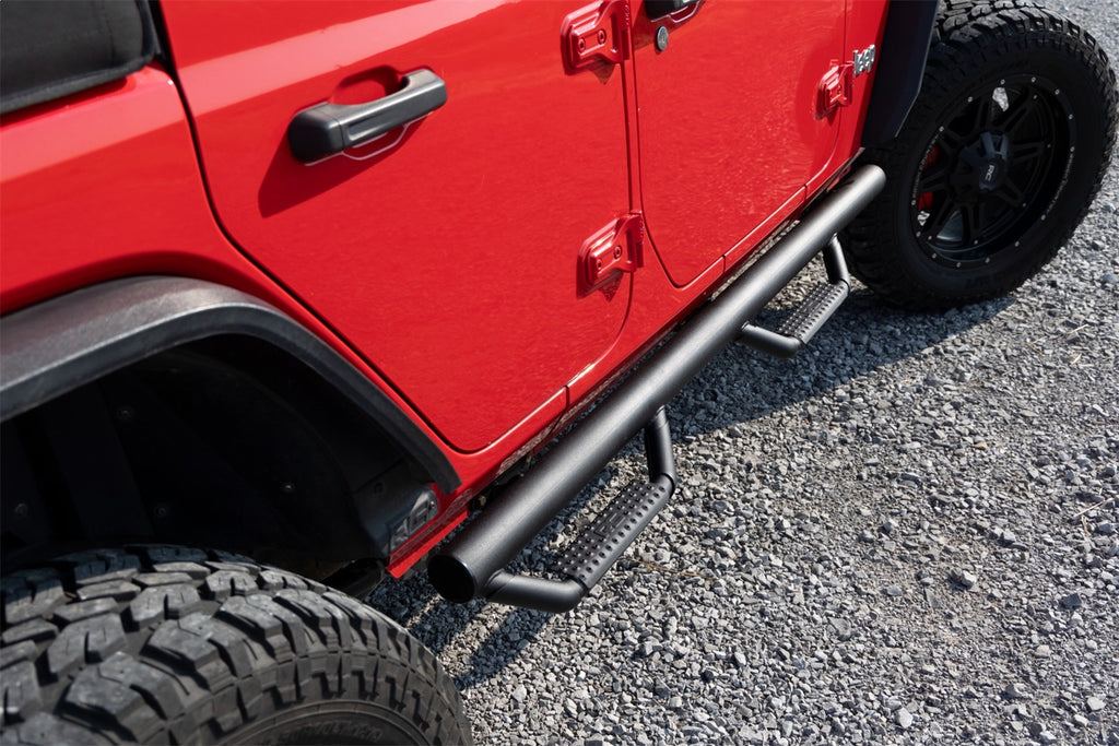 Rough Country 90764B Wheel To Wheel Nerf Step Bar for Select Jeep Wrangler