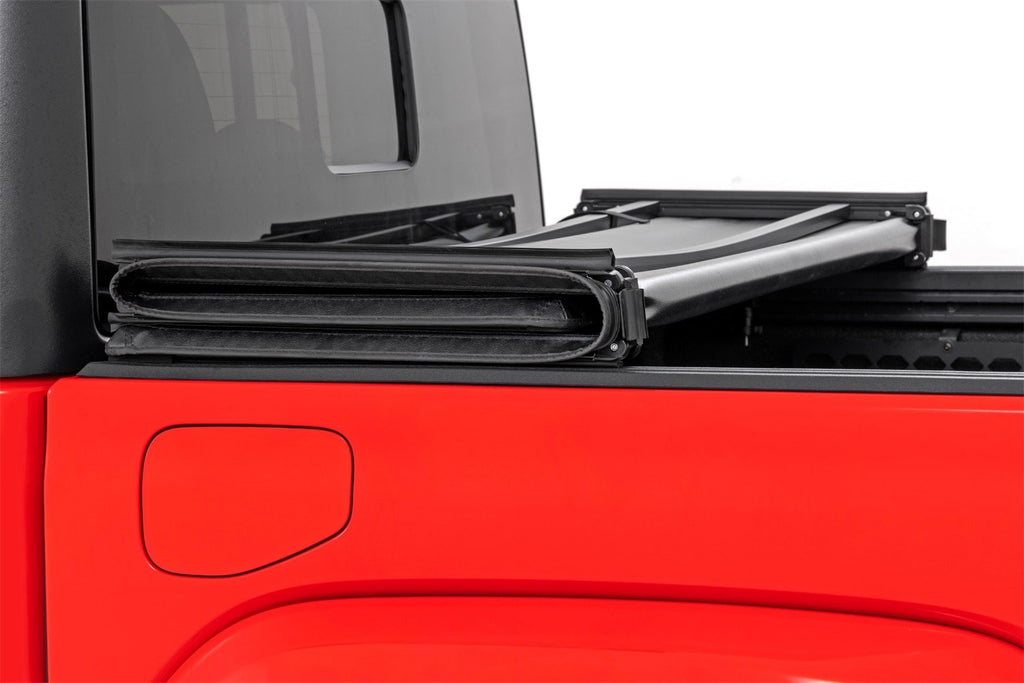 Rough Country 41620500A Soft Tri-Fold Tonneau Bed Cover for Select Jeep Gladiator