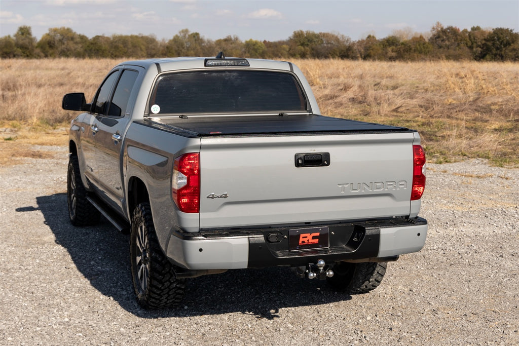 Rough Country 49414551 Hard Tri-Fold Tonneau Bed Cover for Select Toyota Tundra