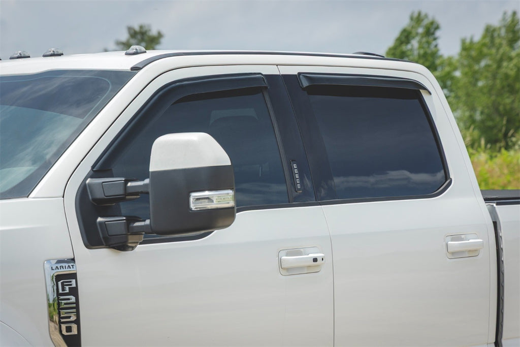 Rough Country 931524 Side Window Deflectors for Select Ford F-150, Ford F-150 Lightning, Ford F-250 Super Duty, Ford F-350 Super Duty