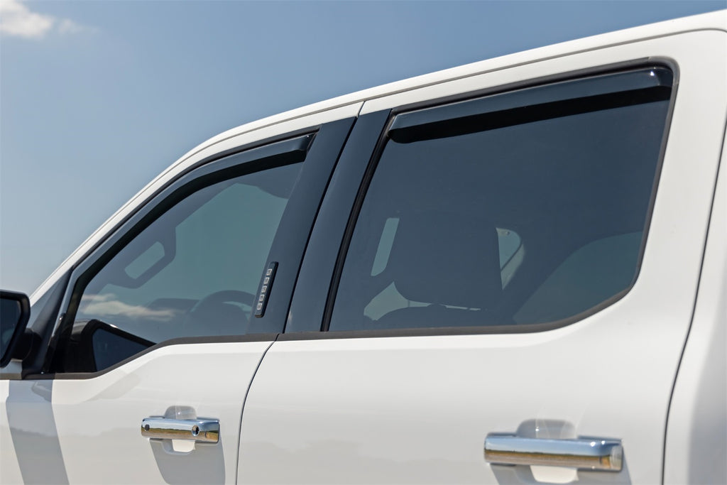Rough Country 831524 Side Window Deflectors for Select Ford F-150, Ford F-150 Lightning, Ford F-250 Super Duty, Ford F-350 Super Duty