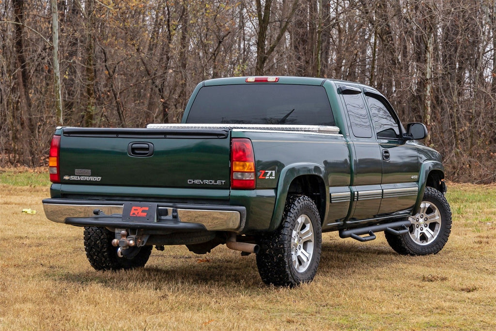 Rough Country RCC9989QCB Nerf Steps for Select Chevrolet Silverado 1500, Chevrolet Silverado Classic, Chevrolet Silverado 2500, Chevrolet Silverado HD, GMC Sierra 1500, GMC Sierra Classic, GMC Sierra 2500, GMC Sierra HD