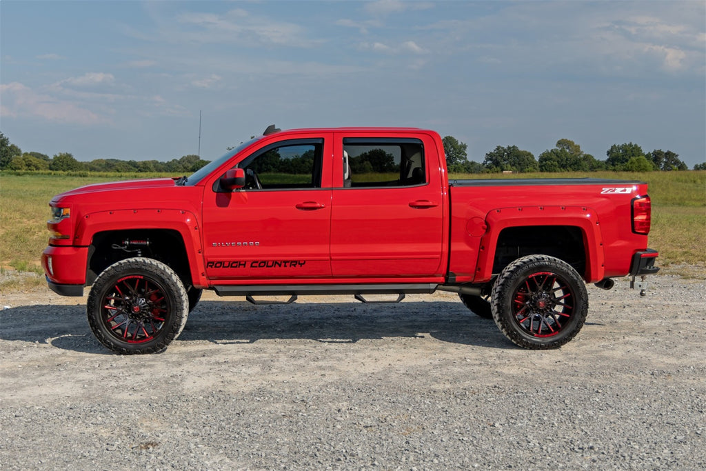 Rough Country 811419 Side Window Deflectors for Select Chevrolet Silverado 1500, Chevrolet Silverado HD, Chevrolet Silverado HD, GMC Sierra 1500, GMC Sierra HD, GMC Sierra HD