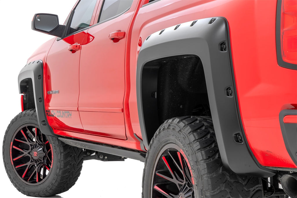 Rough Country F-C11413A-GAZ Pocket Fender Flares for Select Chevrolet Silverado