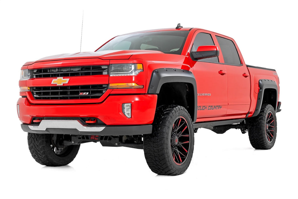 Rough Country F-C11412B-GCN Pocket Fender Flares for Select Chevrolet Silverado 1500, Chevrolet Silverado HD