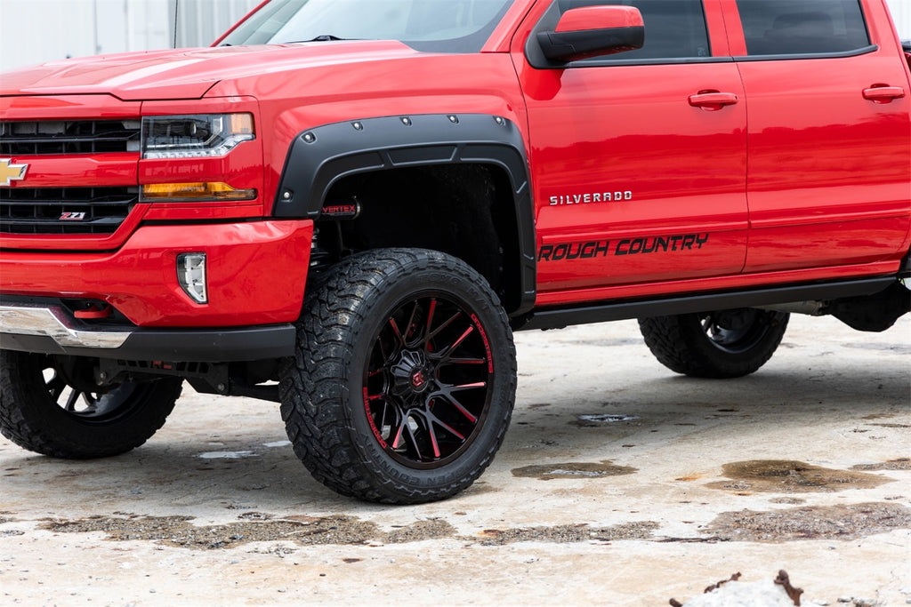 Rough Country A-C11612-GAN Pocket Fender Flares for Select Chevrolet Silverado