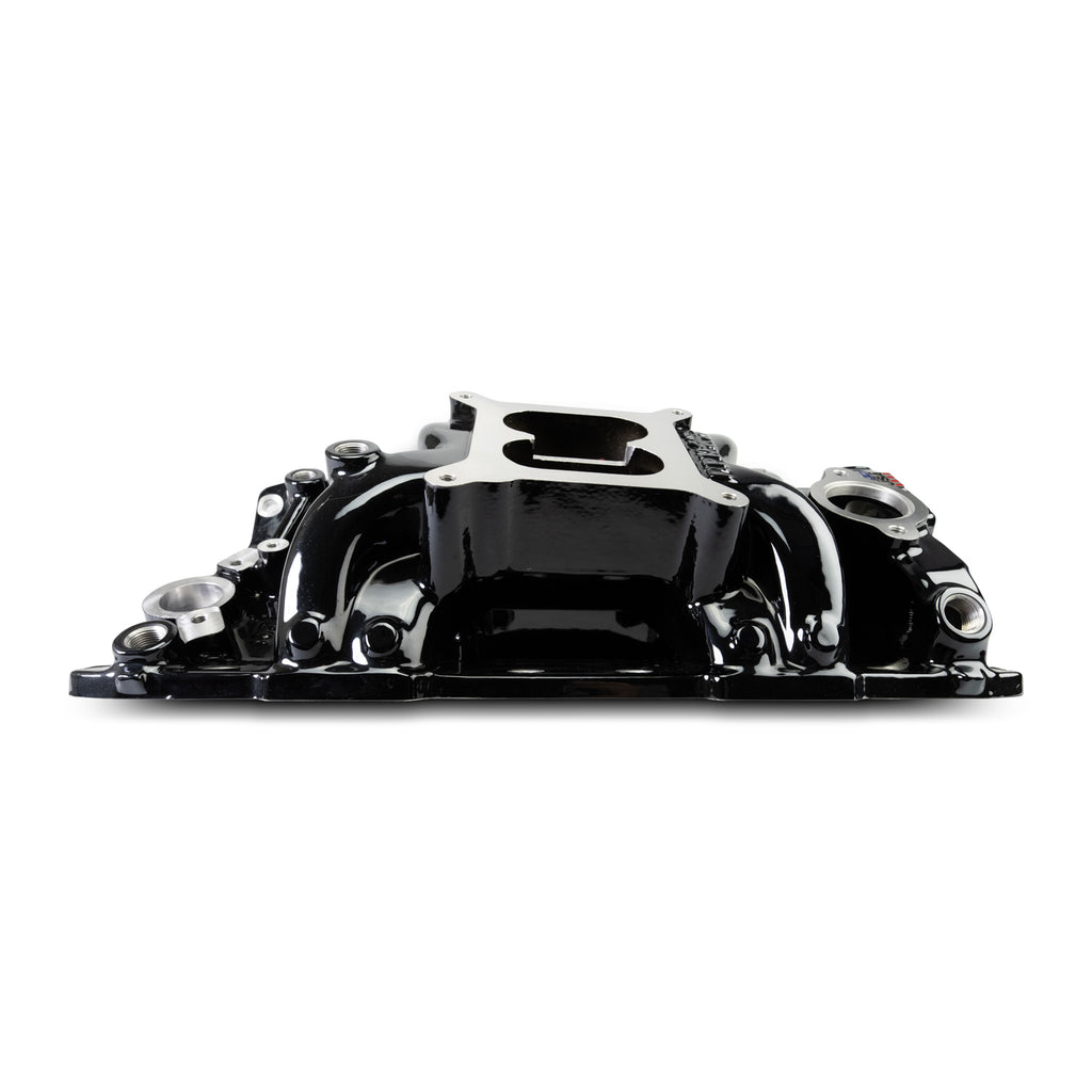 Performer-Rpm-Small-Block-Chevy-Air-Gap-Intake-Manifold,-Black-Plasma-Finish