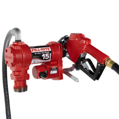 Fill-Rite Company FR1210HA Heavy-Duty Fuel Transfer Pump w/Auto Nozzle, 15 GPM, 12V DC