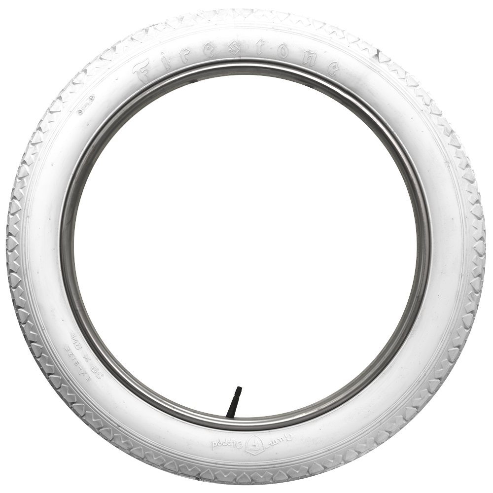 Coker 793860 30X3 1/2 (CL) FIRESTONE ALL WHITE for Select Cadillac Model B, Cadillac Model M, Cadillac Model T, Chevrolet Superior, Ford Model T, Oldsmobile Model L, Studebaker Model A, Studebaker Model C
