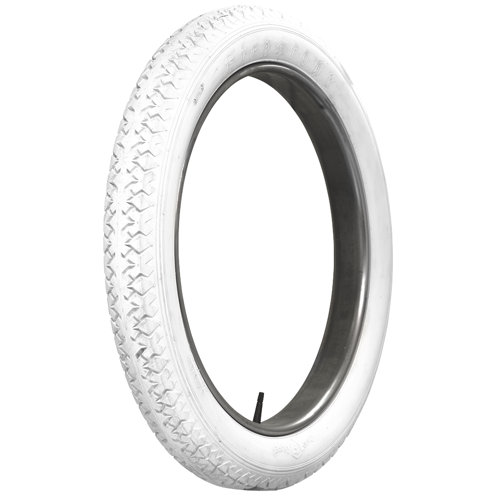 Coker 793860 30X3 1/2 (CL) FIRESTONE ALL WHITE for Select Cadillac Model B, Cadillac Model M, Cadillac Model T, Chevrolet Superior, Ford Model T, Oldsmobile Model L, Studebaker Model A, Studebaker Model C