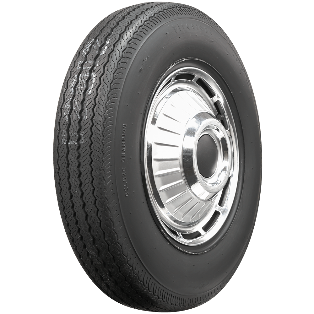 Coker 5065390 520-13 FIRESTONE BLACK for Select Austin A30, Austin A35, Austin A40, Austin Healey Sprite, DAF Daffodil, Fairthorpe Atomata, Fiat 850, Ford Anglia, Ford Consul, Ford Cortina, Ford Escort, Ford Squire, Lloyd Arabella, Lotus Elan, Lotus