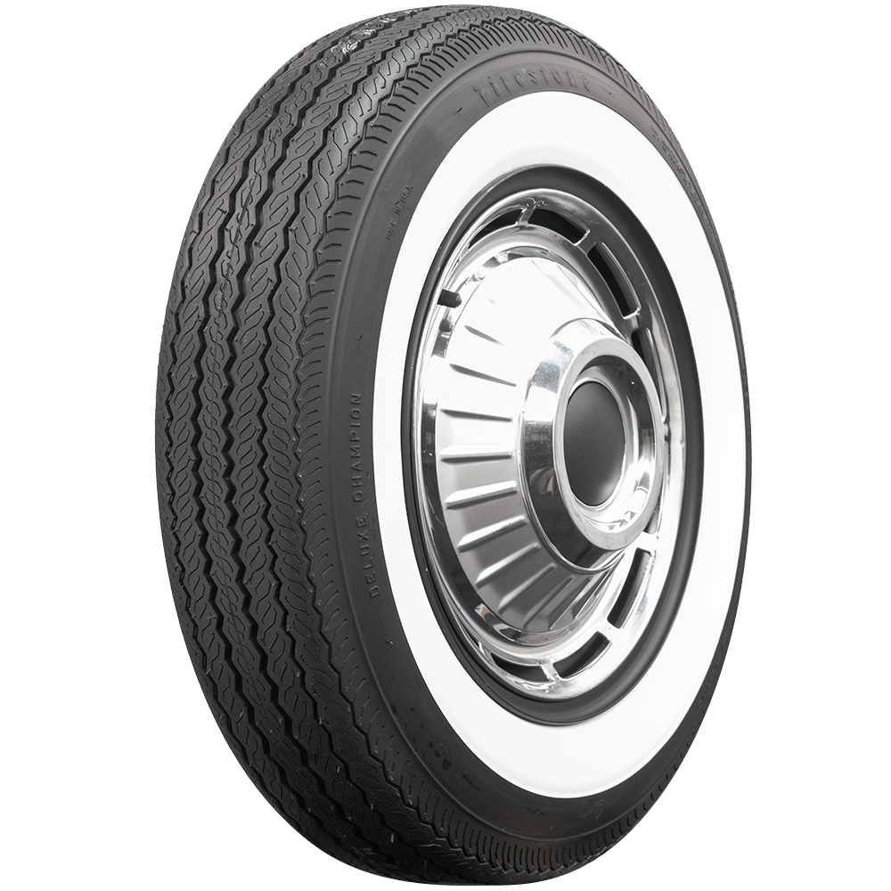 Coker 506540 520-13 FIRESTONE 2" WW for Select Austin A30, Austin A35, Austin A40, Austin Healey Sprite, DAF Daffodil, Fairthorpe Atomata, Fiat 850, Ford Anglia, Ford Consul, Ford Cortina, Ford Escort, Ford Squire, Lloyd Arabella, Lotus Elan, Lotus