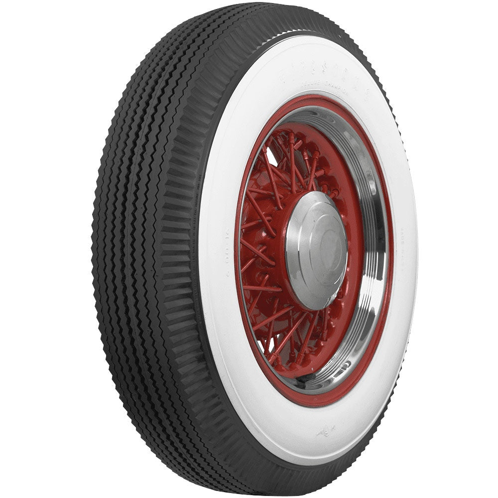 Coker 643510 600-16 FIRESTONE 3 1/4" WW for Select Alfa Romeo 1900C, Alvis TA14, Aston Martin DB, Aston Martin DB2, Aston Martin DB2-4, Aston Martin DB4, BMW 507, Bristol 404, Bristol 406, Bristol 407, Bristol 408, Bristol 409, Chevrolet Fleetmaster,