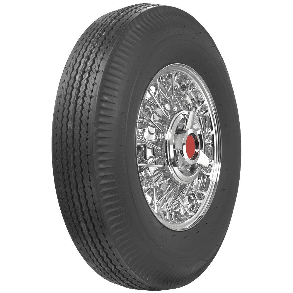 Coker 568800 670-15 FIRESTONE BLACK for Select AC Greyhound, AC Shelby Cobra, Alvis TD21, Aston Martin DB4, Aston Martin DB5, BMW 3200, BMW 3200CS, Borgward Hansa 2400, Bristol 410, Bristol 411, Chevrolet 1500, Chevrolet Bel Air, Chevrolet Corvette,