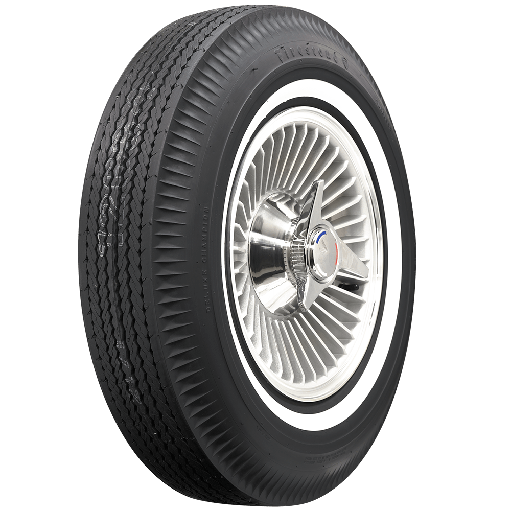 Coker 568805 670-15 FIRESTONE 1" WW for Select AC Greyhound, AC Shelby Cobra, Alvis TD21, Aston Martin DB4, Aston Martin DB5, BMW 3200, BMW 3200CS, Borgward Hansa 2400, Bristol 410, Bristol 411, Chevrolet 1500, Chevrolet Bel Air, Chevrolet Corvette,