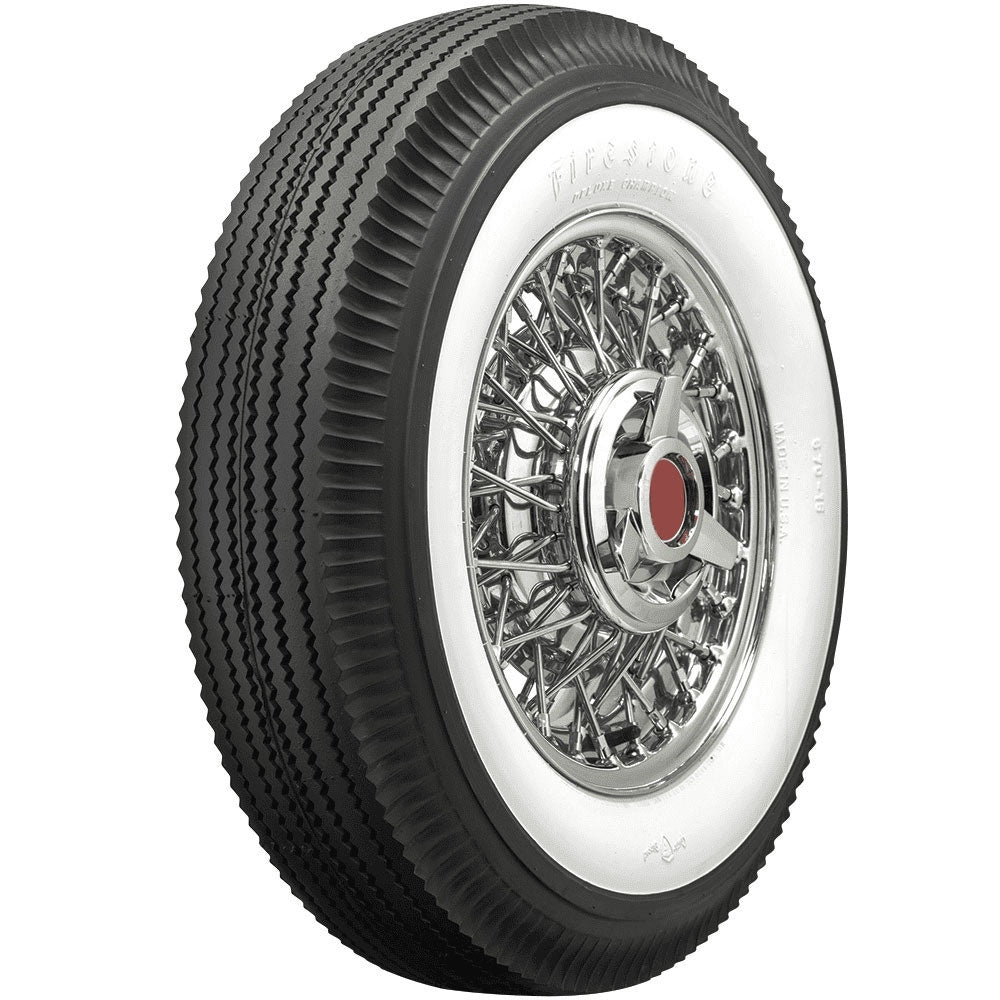 Coker 579885 710-15 FIRESTONE 2 3/4" WW for Select Buick Riviera, Buick Special, Dodge Coronet, Dodge Meadowbrook, Dodge Royal, Ford Fairlane, Ford Thunderbird, Hudson Hornet, Mercedes-Benz 300, Mercedes-Benz 300B, Mercury Custom, Mercury Montclair,