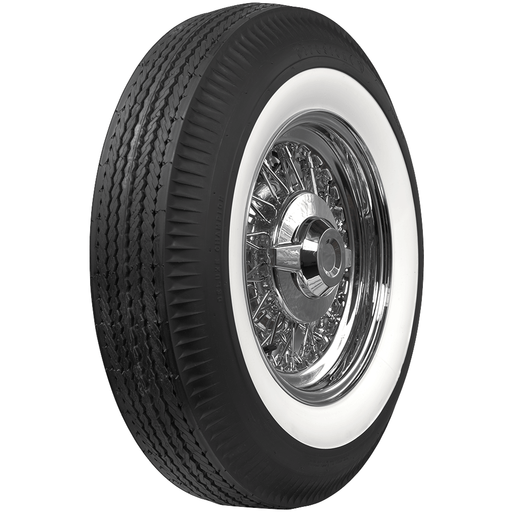 Coker 568810 670-15 FIRESTONE 2 1/4" WW for Select AC Greyhound, AC Shelby Cobra, Alvis TD21, Aston Martin DB4, Aston Martin DB5, BMW 3200, BMW 3200CS, Borgward Hansa 2400, Bristol 410, Bristol 411, Chevrolet 1500, Chevrolet Bel Air, Chevrolet Corvette,